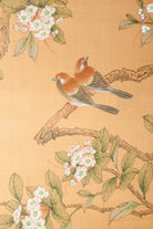 Sung Tze-Chin "Joyous Spring" Ink on Silk 6-Panel Screen (7 ft x 9 ft)