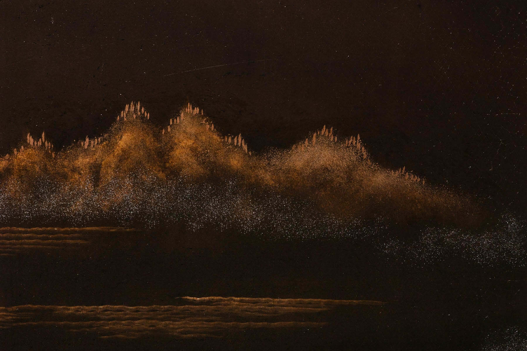 Lawrence & Scott "City of Guilin" Leather on Wood 4-Panel Screen/Room Divider