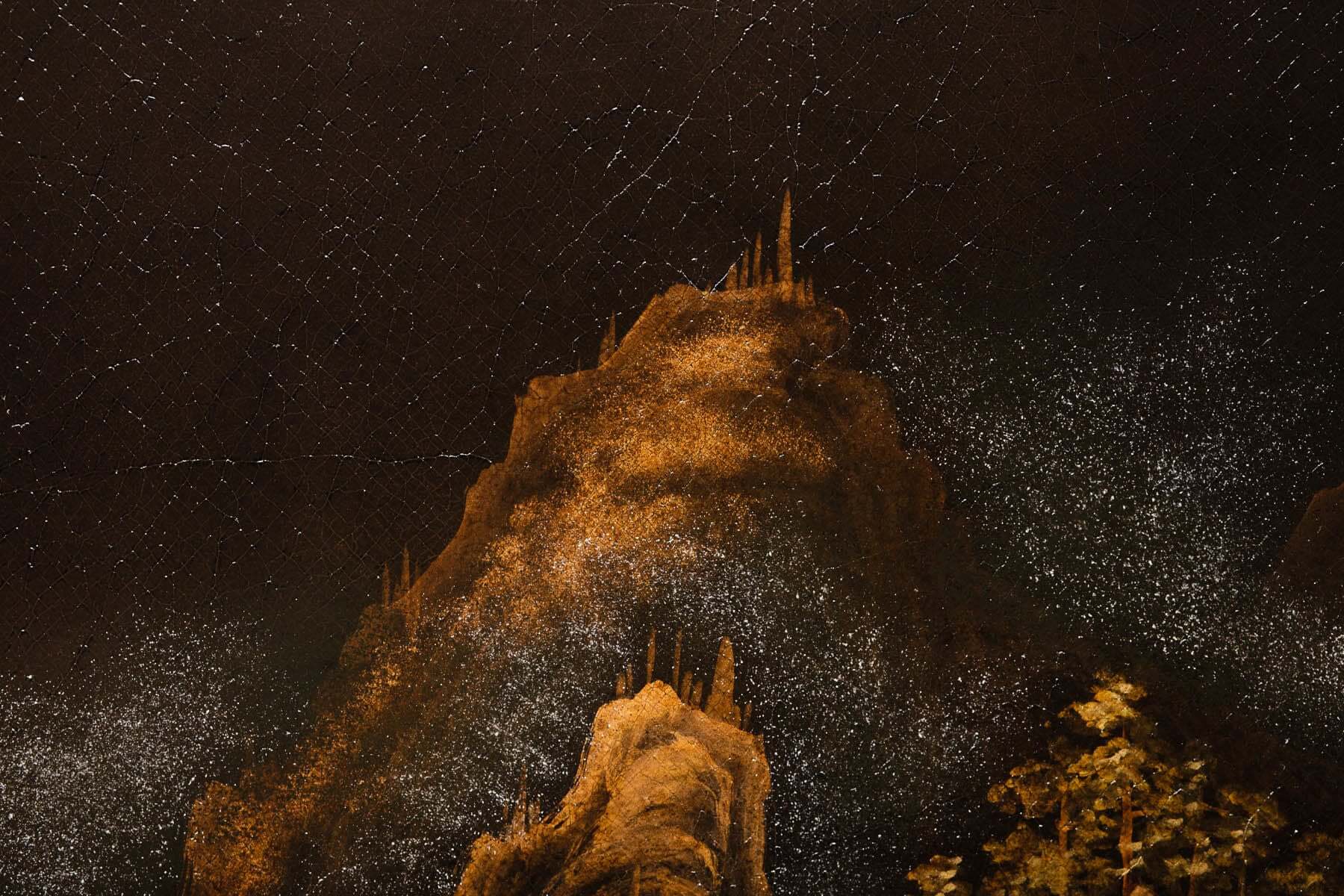 Lawrence & Scott "City of Guilin" Leather on Wood 4-Panel Screen/Room Divider