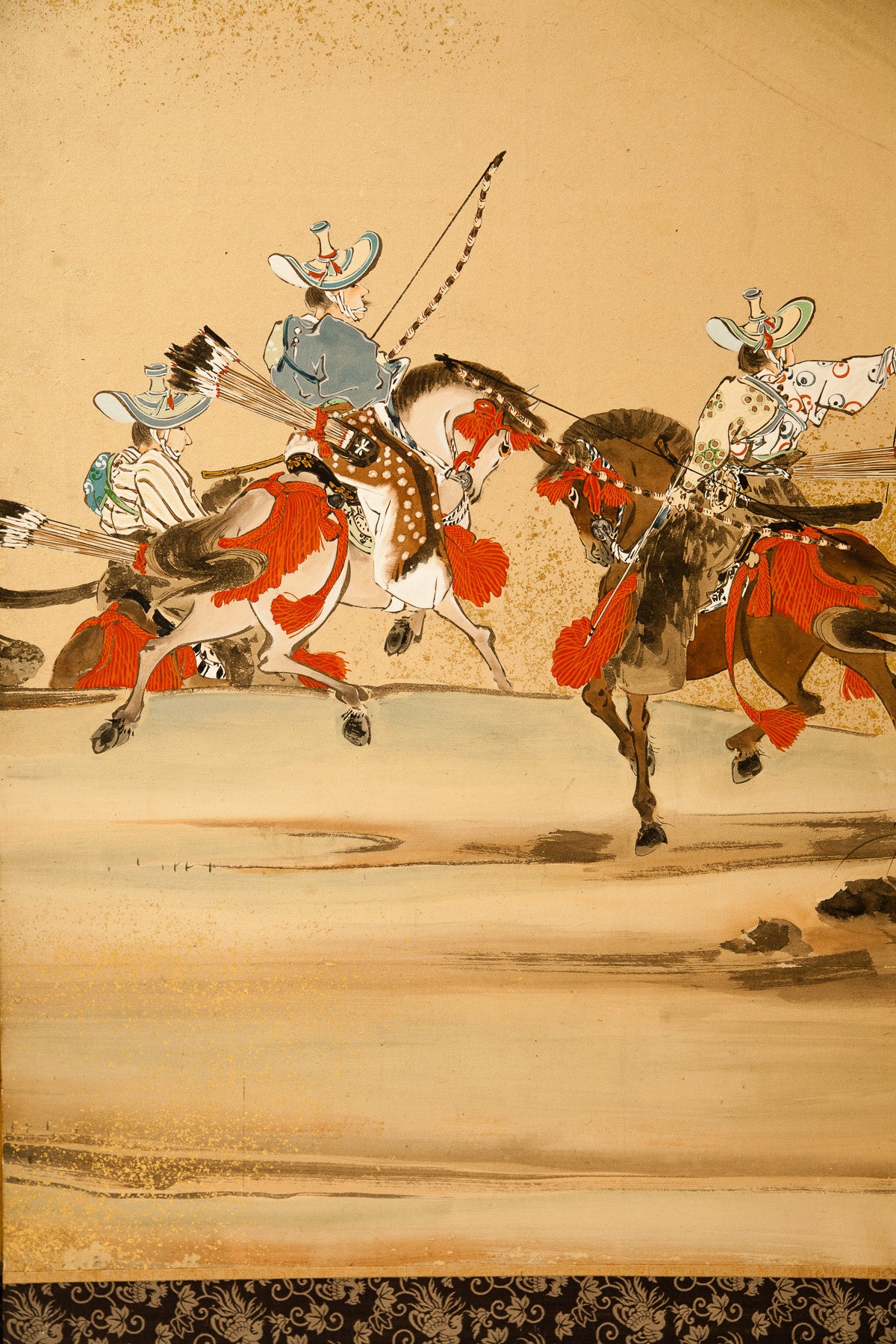 SOLD "Samurai Hunting" Scene 6-Panel Screen