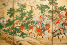 SOLD "Samurai Hunting" Scene 6-Panel Screen