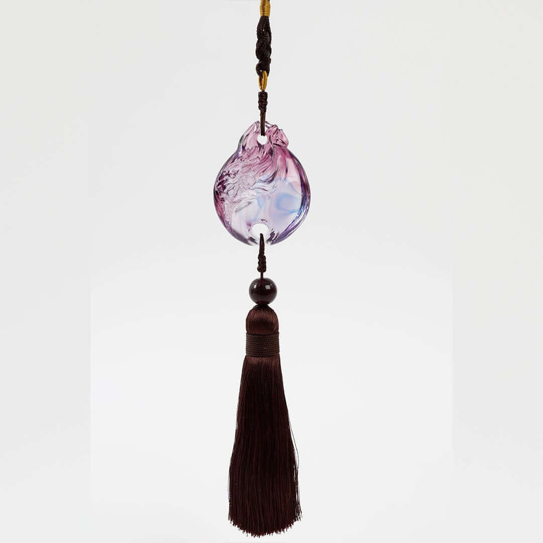 LIULI Crystal Art Crystal Dragon Charm, "Taiji of the Heavenly Dragon"