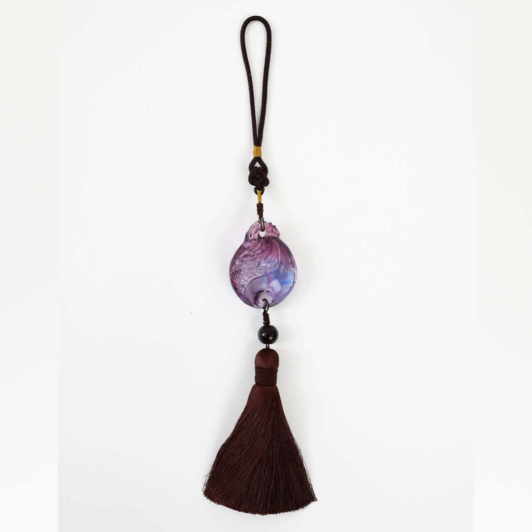 LIULI Crystal Art Crystal Dragon Charm, "Taiji of the Heavenly Dragon"