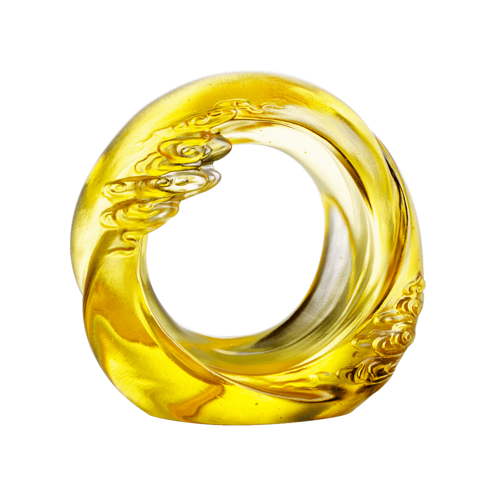 LIULI Crystal Art Crystal Abstract Cloud Feng Shui Desk Sculpture