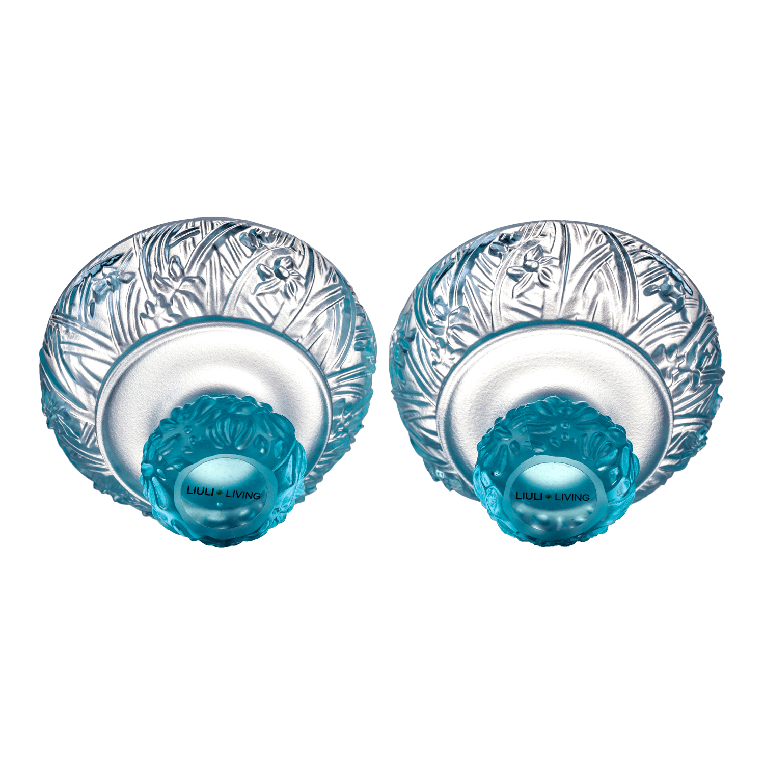 LIULI Crystal Art "Virtuous Orchid" (A Drink to Virtue) - Sake Glass, Shot Glass (Set of 2)