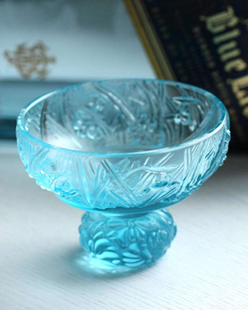 LIULI Crystal Art A Drink To Virtue (Set of 4), Sake Glass, Shot Glass (4 Designs, Same Color)