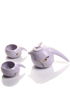 LIULI Crystal Art Bone China Tea Set, "Robin, Herald of the Dawn" (1 Teapot, 4 Teacups) Limited Edition