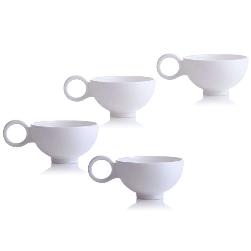 LIULI Crystal Art Bone China Tea and Coffee Set (1 Tea Pot & 4 Cups) - Autumn Mountain