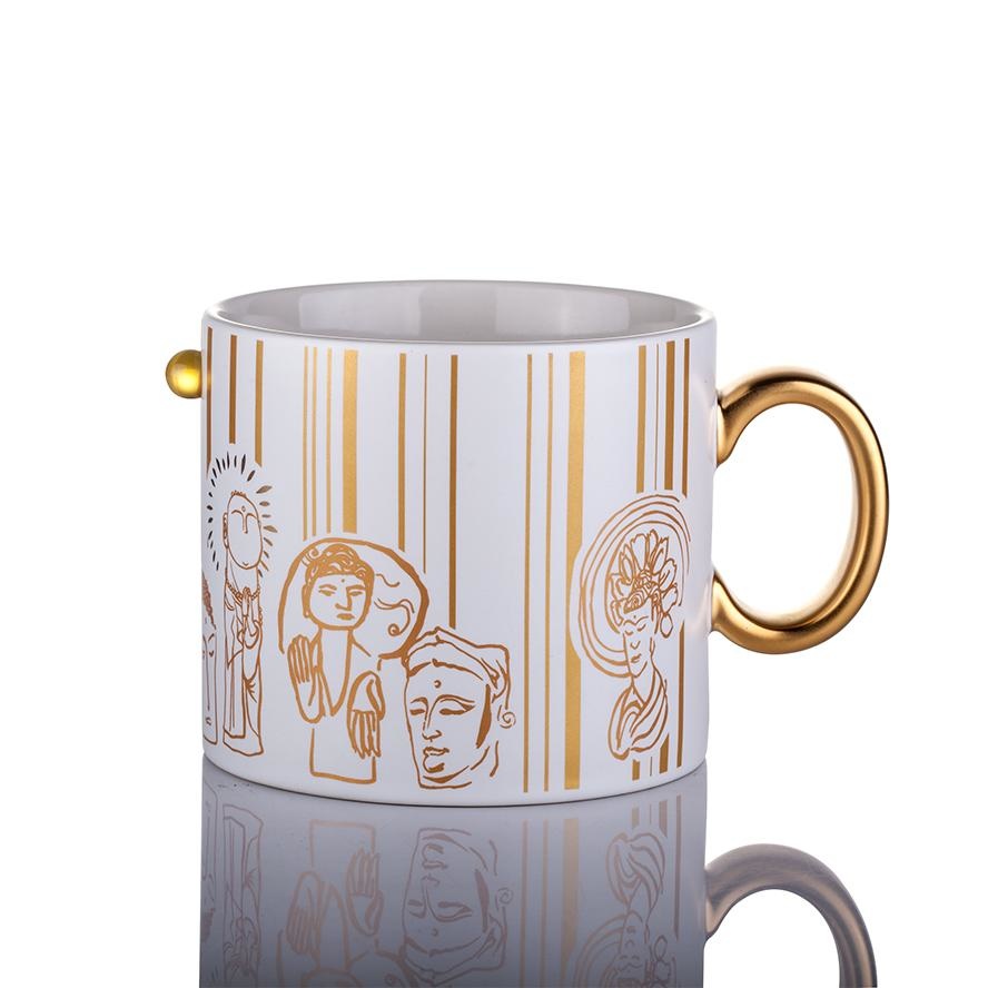 LIULI Crystal Art LIULI Bone China Tableware, Zen, Freedom Mug (Set of 2) Limited Edition