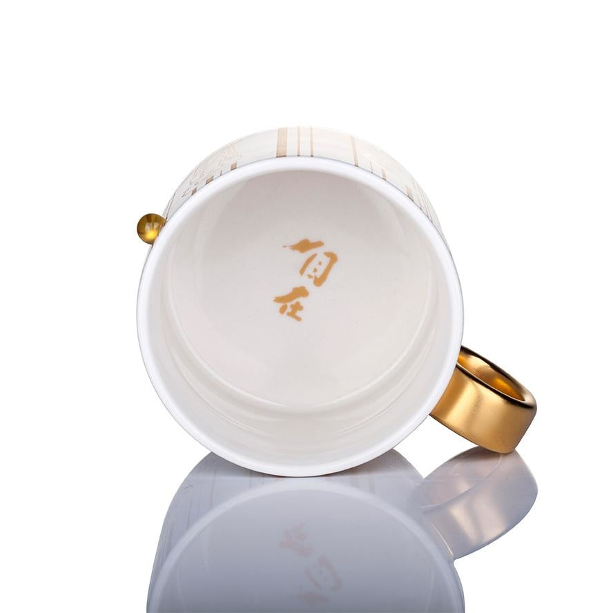 LIULI Crystal Art LIULI Bone China Tableware, Zen, Freedom Mug (Set of 2) Limited Edition