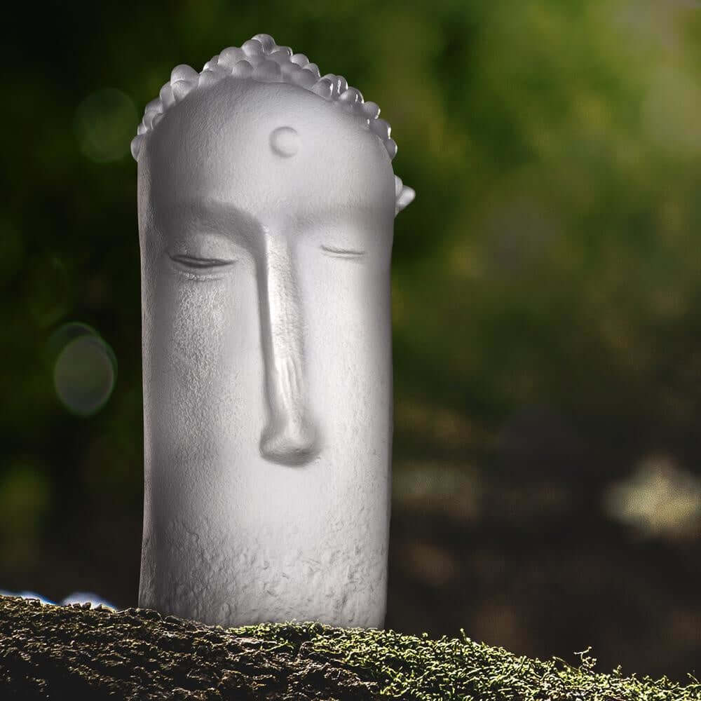 LIULI Crystal Art Crystal Buddha Figurine, "Free Mind Inexpressible in Words"